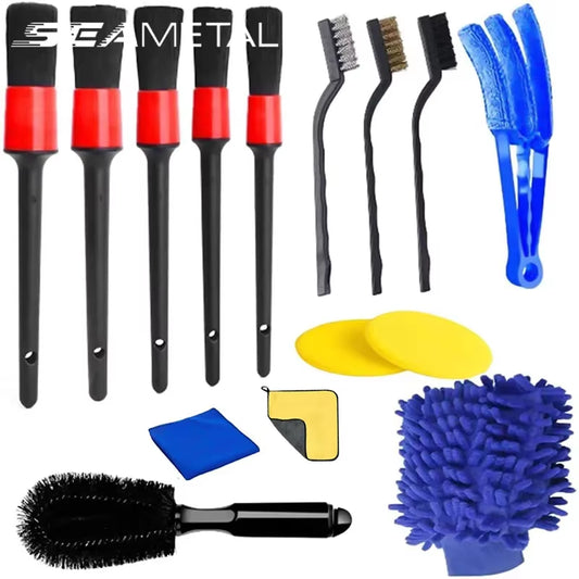 15-Piece Car Detailing Brush Set the Ultimate Auto Cleaning Kit for Vents Gaps Maintenance Car Air Outlet Detail Clearance Brush