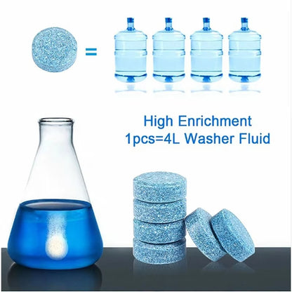 Solid Cleaner Car Windscreen Cleaner Effervescent Tablet Auto Wiper Glass Solid Cleaning Concentrated Tablets Detergent