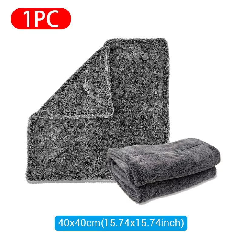 SEAMETAL Car Wash Towel 1200GSM Microfiber Double-Sided Ultra Absorbent Car Wash Cloth Cleaning Drying Towel Washing Accessories