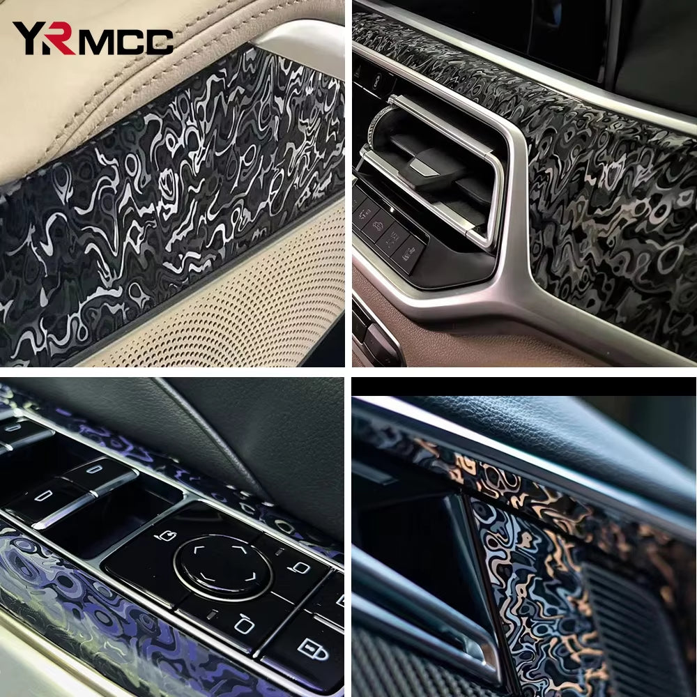 Premium PET Car Carbon Vinyl Film DIY Waterproof Car Stickers Modified Vinyl Wrap Films Color Change Film for Auto Accessories