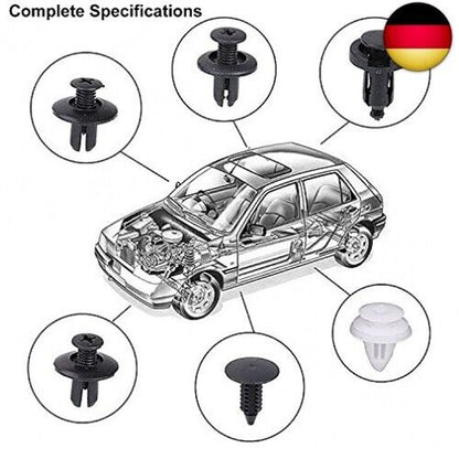 LCOUACEO Auto Befestigung Clips, 100 Stück Universal Auto Befestigung Clips