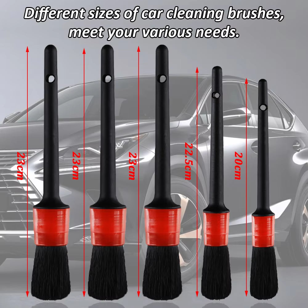 Detailing Brush Set Car Cleaning Brushes Power Scrubber Drill Brush for Car Leather Air Vents Rim Cleaning Dirt Dust Clean Tools