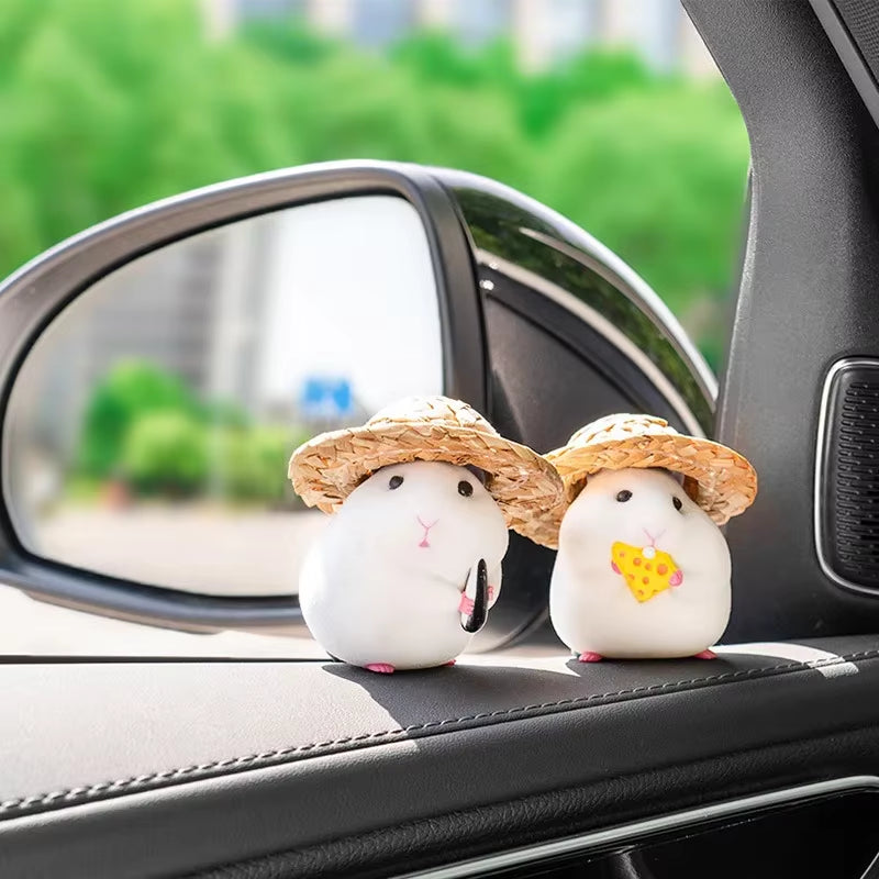 Car Decoration Hamster Car Accessories New Console Cute Doll Car Interior Pendant Decoration Cool Decoration Accesories