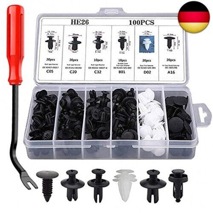 LCOUACEO Auto Befestigung Clips, 100 Stück Universal Auto Befestigung Clips