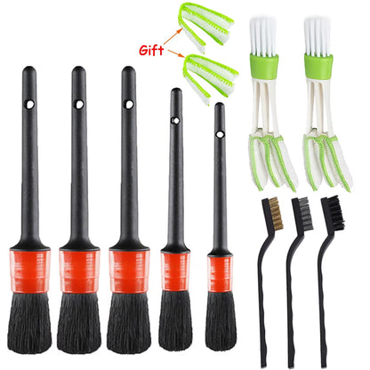 Detailing Brush Set Car Cleaning Brushes Power Scrubber Drill Brush for Car Leather Air Vents Rim Cleaning Dirt Dust Clean Tools