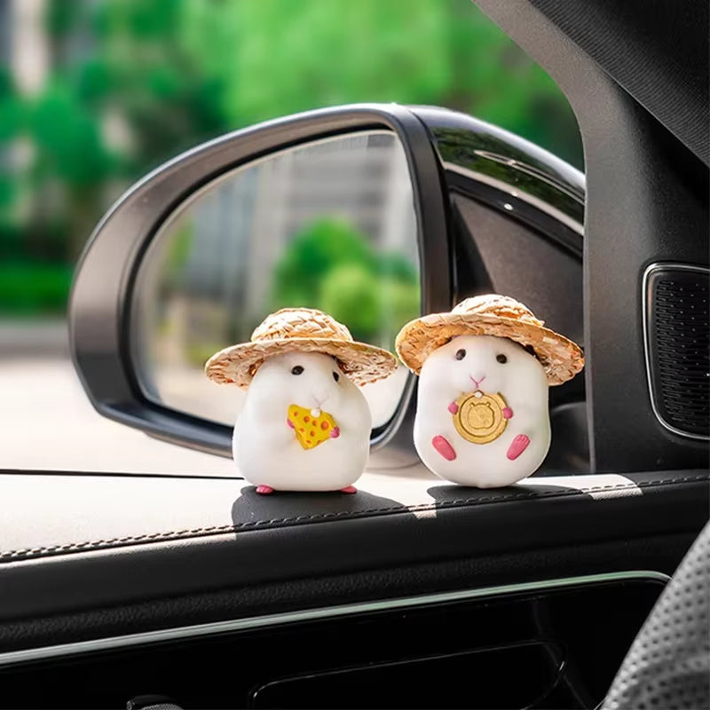 Car Decoration Hamster Car Accessories New Console Cute Doll Car Interior Pendant Decoration Cool Decoration Accesories