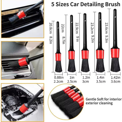 15-Piece Car Detailing Brush Set the Ultimate Auto Cleaning Kit for Vents Gaps Maintenance Car Air Outlet Detail Clearance Brush