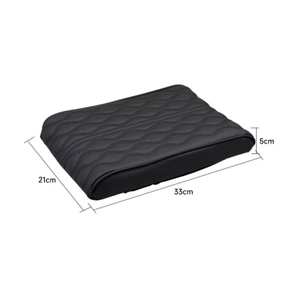 Wave Embroider PU Leather Car Armrest Mat Center Console Arm Rest Protection Cushion Auto Armrests Storage Box Cover Pad