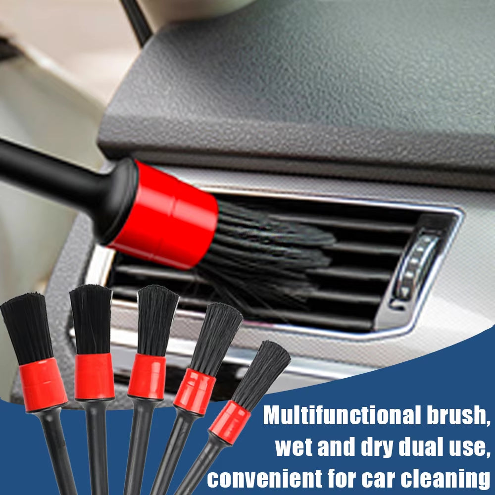 Detailing Brush Set Car Cleaning Brushes Power Scrubber Drill Brush for Car Leather Air Vents Rim Cleaning Dirt Dust Clean Tools