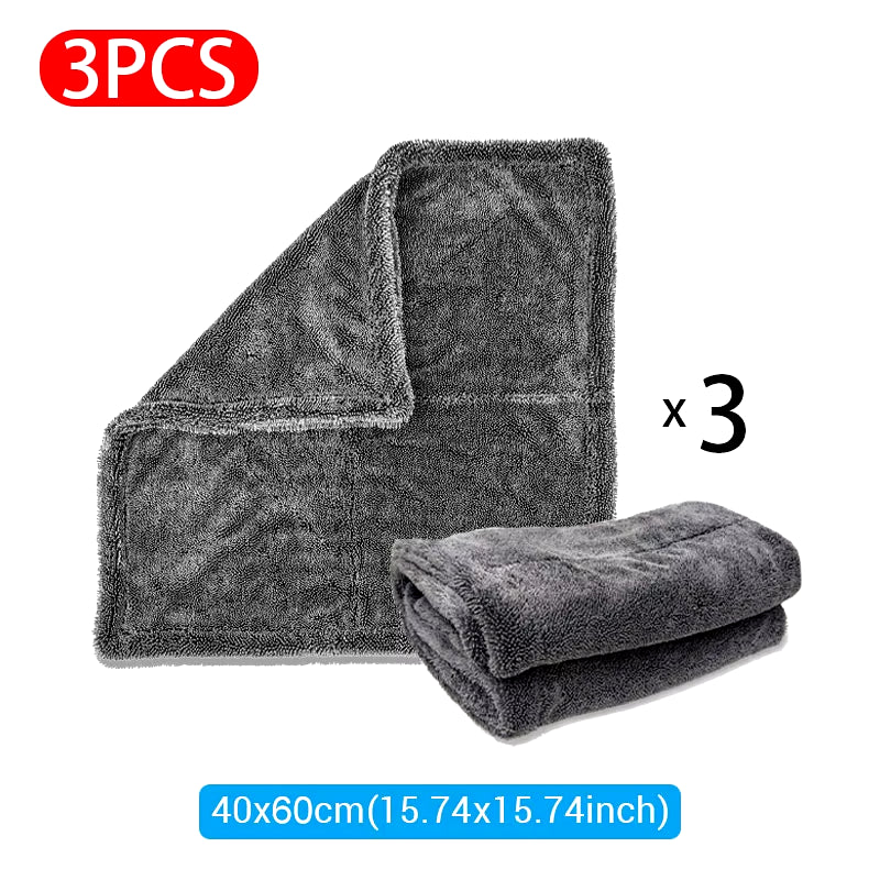 SEAMETAL Car Wash Towel 1200GSM Microfiber Double-Sided Ultra Absorbent Car Wash Cloth Cleaning Drying Towel Washing Accessories