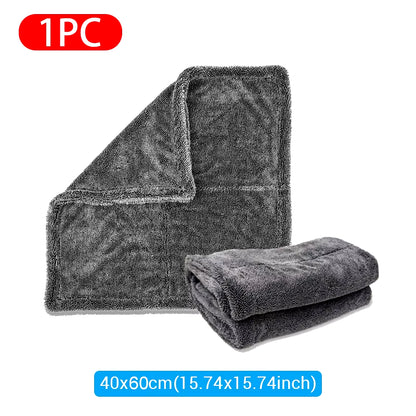 SEAMETAL Car Wash Towel 1200GSM Microfiber Double-Sided Ultra Absorbent Car Wash Cloth Cleaning Drying Towel Washing Accessories