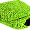 Car Wash Mitt Microfiber, 2Pk-Scratch & Lint-Free, Premium Chenille Microfiber Wash Mitt Car Wash Brush-Green Regular Size (7.12''X10.14'')