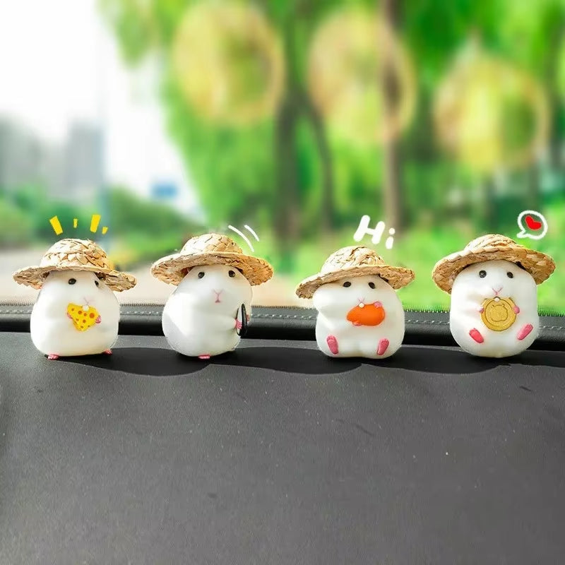 Car Decoration Hamster Car Accessories New Console Cute Doll Car Interior Pendant Decoration Cool Decoration Accesories