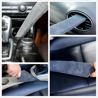 Car Air Conditioner Vent Detailing Brush Car Interior Care Duster Microfiber Cloth Brush Wet and Dry Use Multipurpose Clean Tool